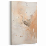 Soft Abstract Brushstroke Art - Beige with Peach with Subtle Lines