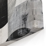 Monochrome Geometric Abstract Art - Black and Gray Circles and Squares