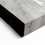 Monochrome Geometric Abstract Art - Black and Gray Circles and Squares