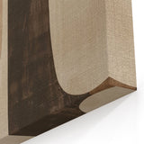 Earthy Geometric Wall Art - Beige and Brown Abstract Curved Design