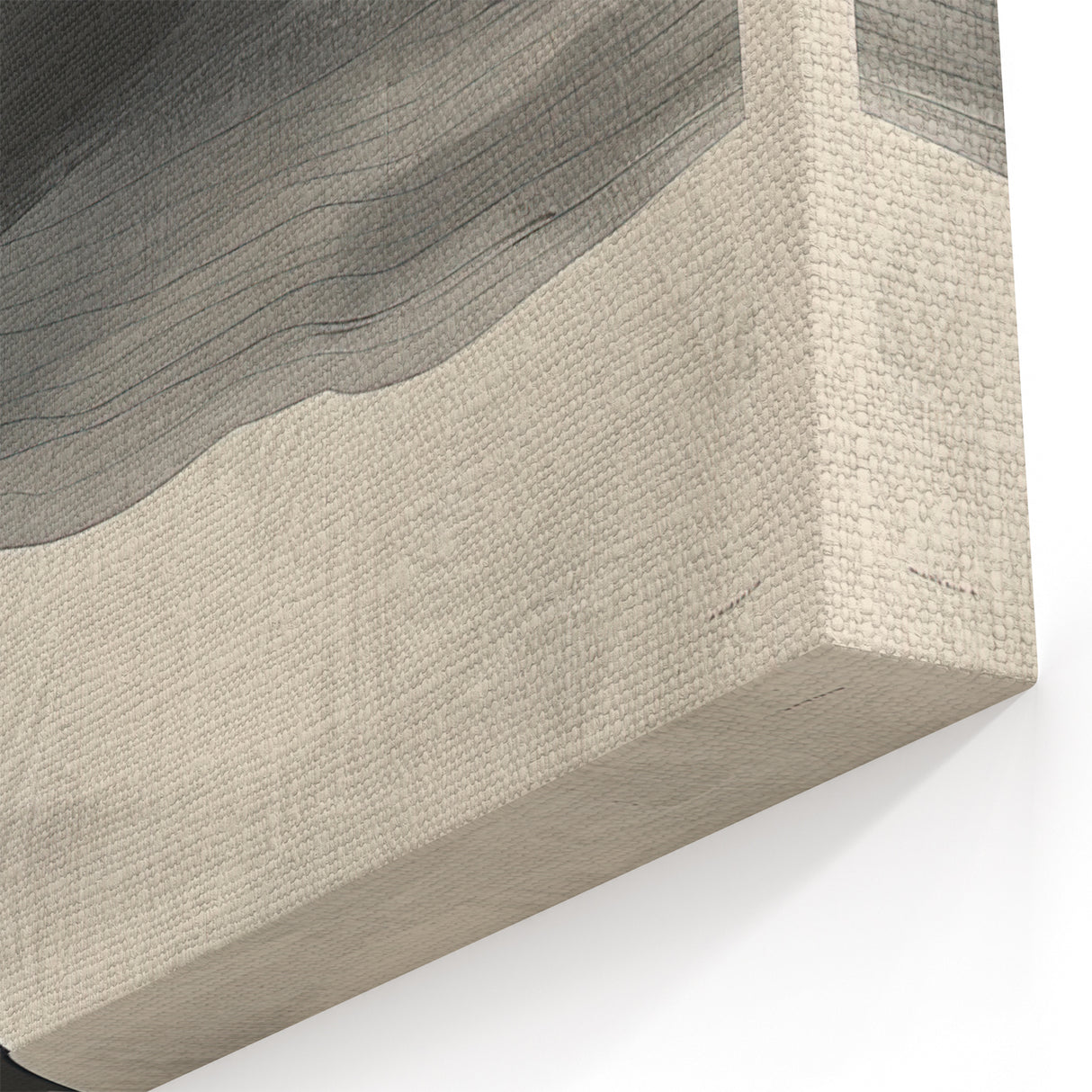 Monochromatic Abstract Landscape - Minimalist Black and White Art Print