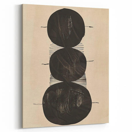 Minimalist Geometric Abstract Wall Art - Modern Monochrome Illustration Print