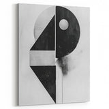 Modern Monochrome Abstract Art - Minimalist Geometric Wall Decor