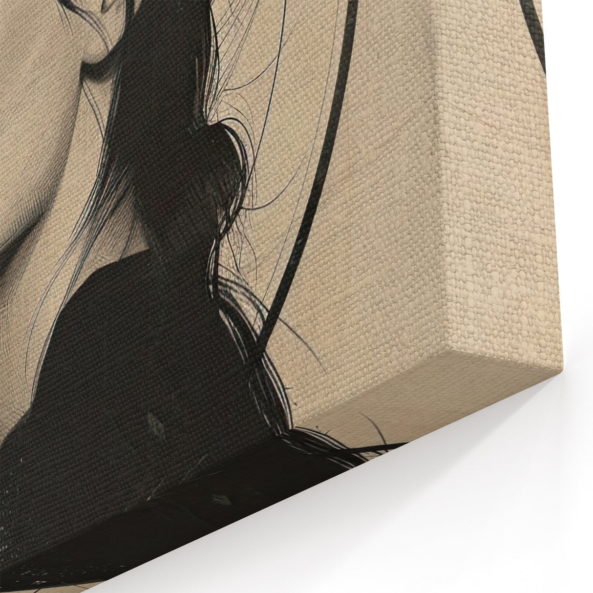 Minimalist Portrait Line Art - Elegant Black and White Wall Decor