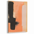 Bold Minimalist Abstract Art - Black and Peach Geometric Wall Decor