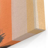 Bold Minimalist Abstract Art - Black and Peach Geometric Wall Decor