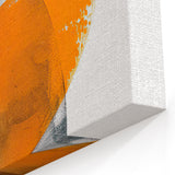 Playful Abstract Geometric Art - Teal and Orange Minimalist Wall Decor