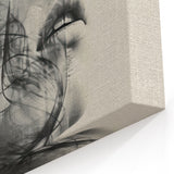 Abstract Fragmented Portrait Art - Black and White Minimalist Wall Decor