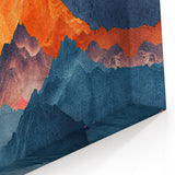 Colorful Abstract Mountain Landscape Art - Vibrant Layered Wall Decor