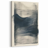 Moody Abstract Minimalist Art - Black and Gray Brushstroke Wall Decor