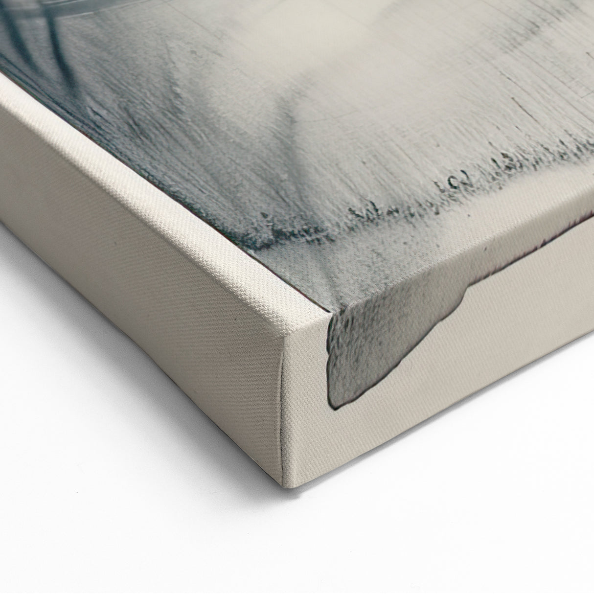 Moody Abstract Minimalist Art - Black and Gray Brushstroke Wall Decor