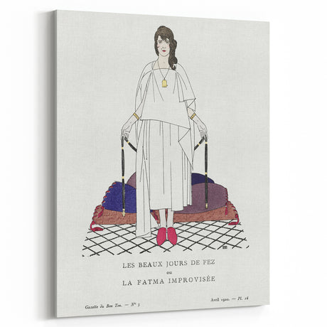 Elegant Art Deco Wall Art - Les Beaux Jours de Fez Fashion Print