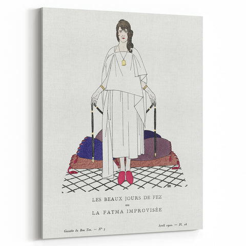 Elegant Art Deco Wall Art - Les Beaux Jours de Fez Fashion Print
