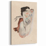 Elegant Art Deco Wall Art - Minimalist Nude Watercolor Illustration