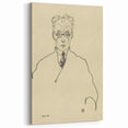 Striking Art Deco Wall Art - Minimalist Portrait of Franz Blei in Ink