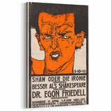 Dynamic Art Deco Wall Art - Bold Portrait of Dr. Egon Friedell Poster
