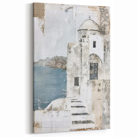 Modern Geometric Abstract Architecture Wall Art Coastal Design Print