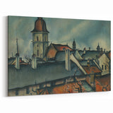 View of Košice Realism Art Print - Classical Realism Canvas Wall Decor