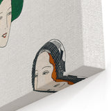 Elegant Art Deco Wall Art - Fashionable Women in Stylish Hats Print