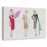 Elegant Art Deco Wall Art - Trio of Fashionable Women in 1920s Attire