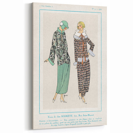 Vintage Art Deco Wall Art - Très Parisien Fashion Illustration 1923