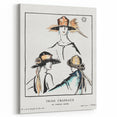 Vintage Art Deco Wall Art - Trois Chapeaux Fashion Hat Illustration