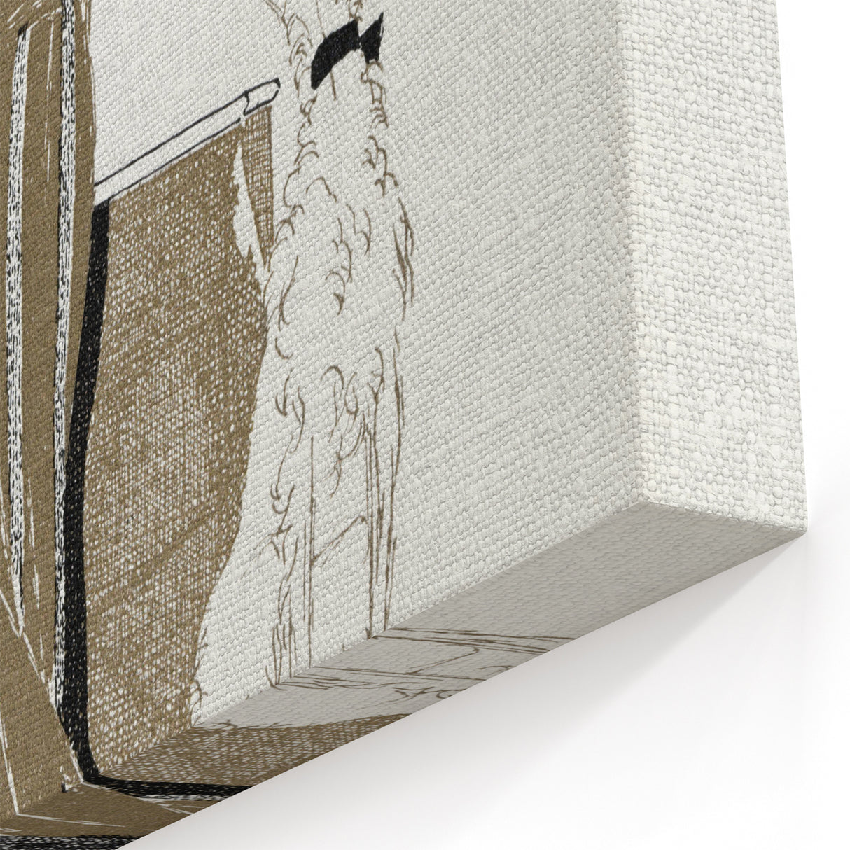 Elegant Art Deco Wall Art - Two Fashionable Women and Dog Illustration