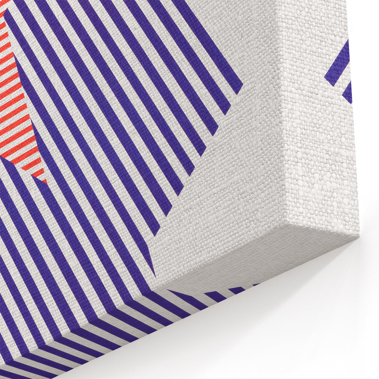 Bold Art Deco Wall Art - 1776 American Star Design in Red and Blue Stripes
