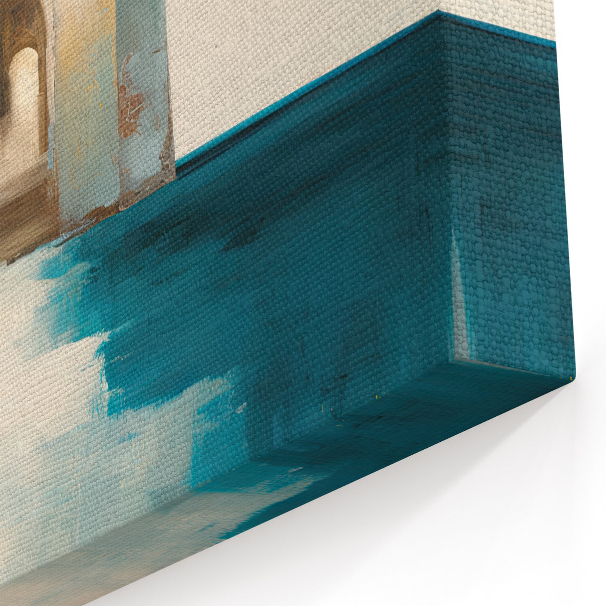 Abstract Architecture Coastal Wall Art - Contemporary Teal Print