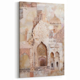 Ornate Abstract Architecture Wall Art - Beige and Cream Print