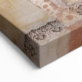 Ornate Abstract Architecture Wall Art - Beige and Cream Print