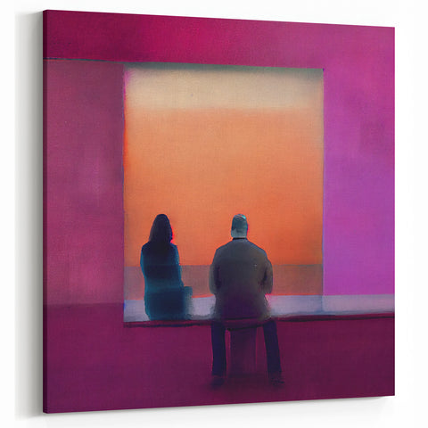 Abstract Human Figures - Modern Figurative Wall Art in Warm Tones