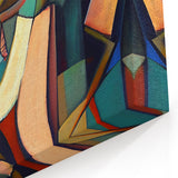 Artistic Figurative Designs - Vibrant Abstract Human Figures Canvas