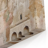 Ornate Abstract Architecture Wall Art - Beige and Blush Pink Print