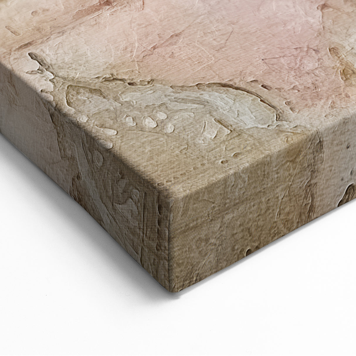 Ornate Abstract Architecture Wall Art - Beige and Blush Pink Print