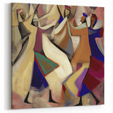 Unique Figurative Wall Art - Abstract Human Figures in Earthy Tones