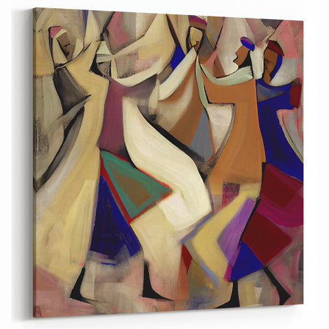 Unique Figurative Wall Art - Abstract Human Figures in Earthy Tones