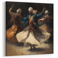 Abstract Human Figures Art - Whirling Dervishes in Warm Earthy Tones