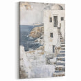 Seaside Architecture Abstract Wall Art - Coastal Cliffside Print