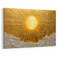 Golden Sun Abstract Art - Radiant Textured Sunlight Canvas Print