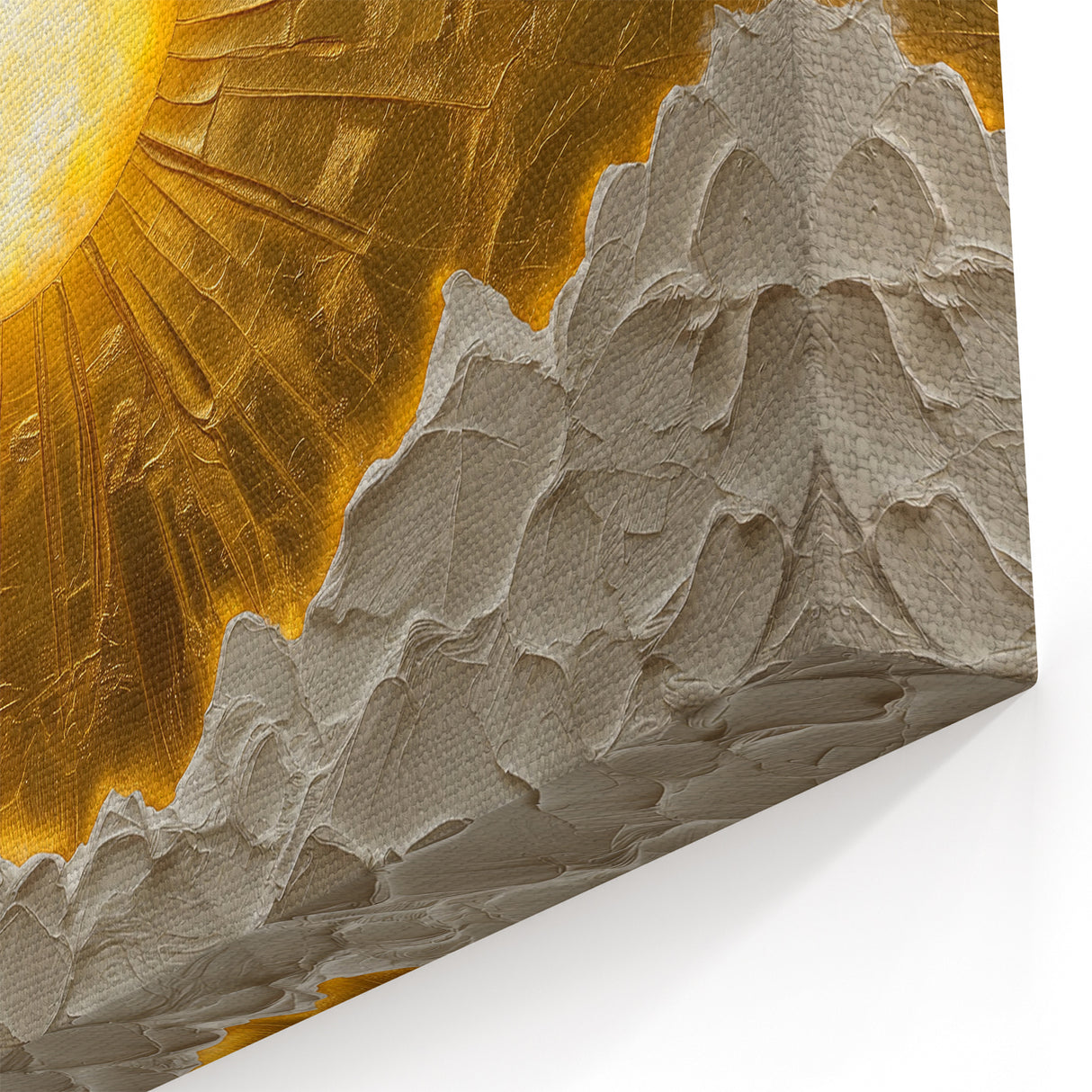 Golden Sun Abstract Art - Radiant Textured Sunlight Canvas Print