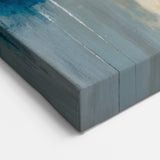 Urban Skyline Abstract Architecture Art - Blue and Beige Cityscape Print