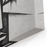 Modern Monochrome Face Art - Black and White Abstract Figurative Design