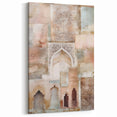 Intricate Abstract Architecture Wall Art - Beige and Pastel Print