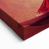 Fiery Red Dance Abstract Art - Whirling Motion with Elegant Figures