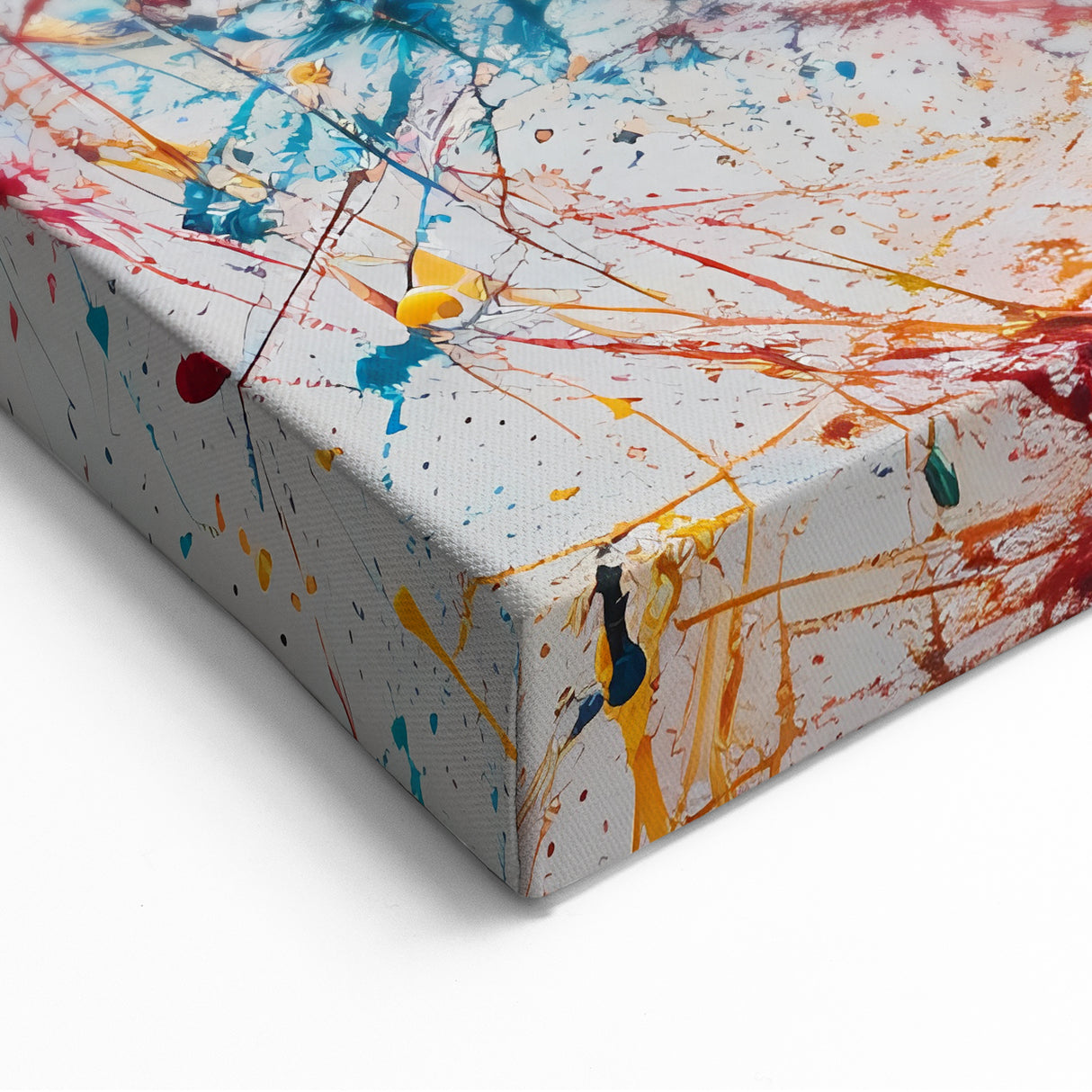 Abstract Romantic Dance Art - Vibrant Couple in Blue and Orange