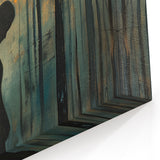 Mystical Forest Silhouette Art - Abstract Woman in Dark Woodland Scene