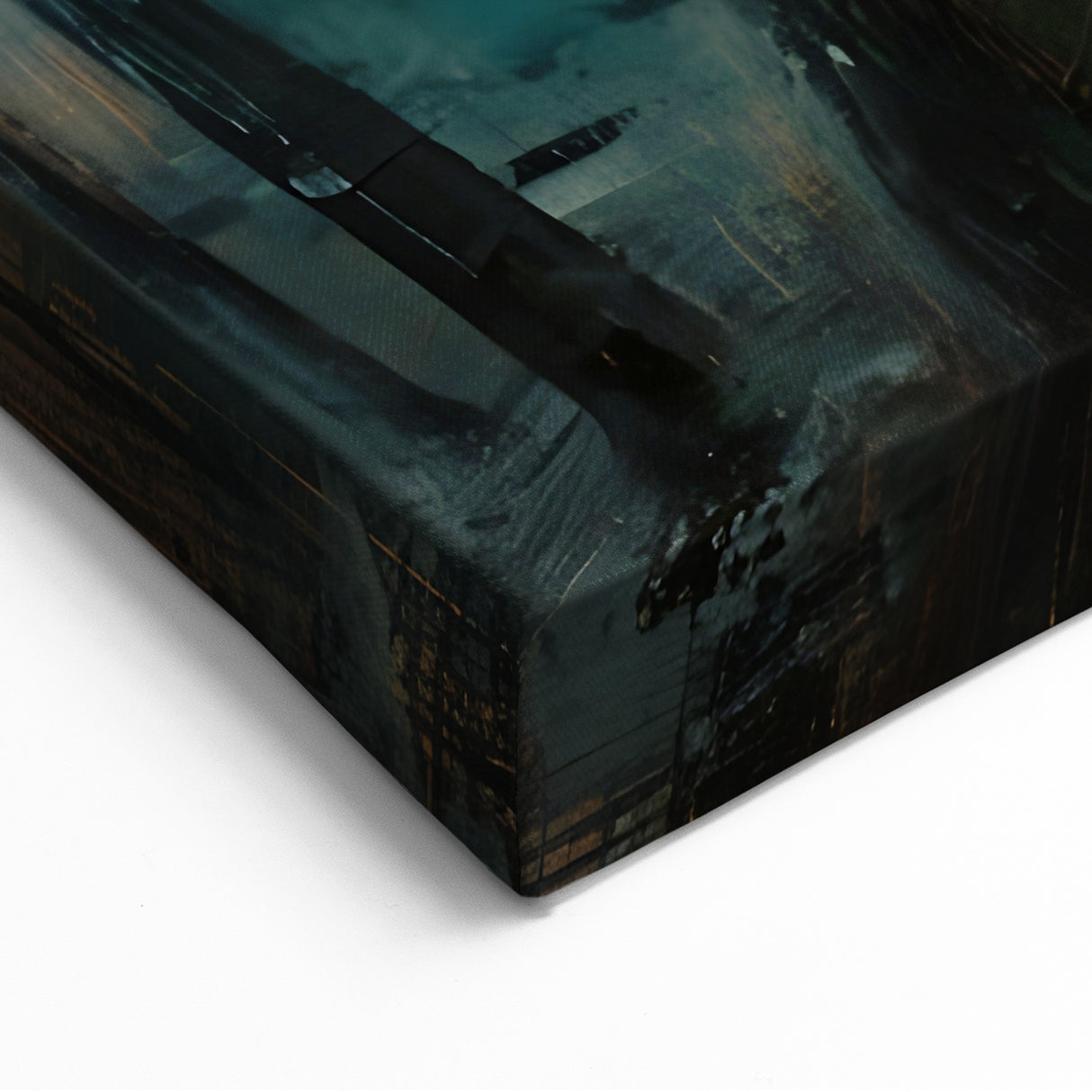 Mystical Forest Silhouette Art - Abstract Woman in Dark Woodland Scene