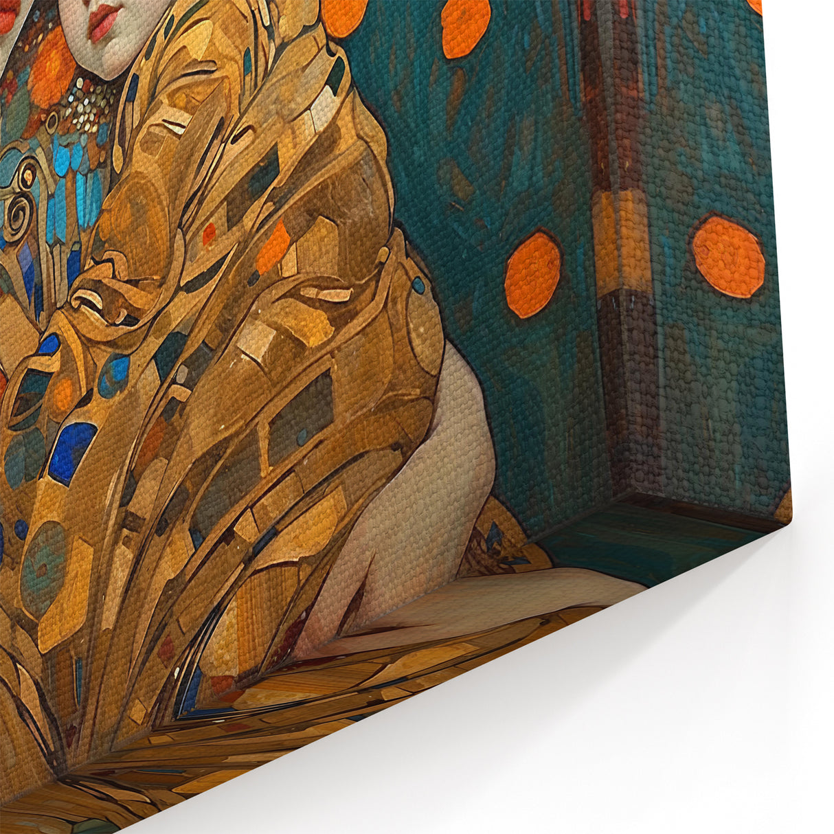 Mother and Child Art - Elegant Figurative Portrait in Warm Earthy Tones