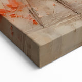 Elegant Ballerina Duo Art - Abstract Dancers in Beige and Coral Tones